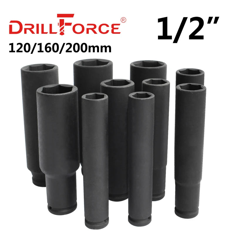 Heavy-Duty Impact Wrench Socket Set for Deep Reach Applications