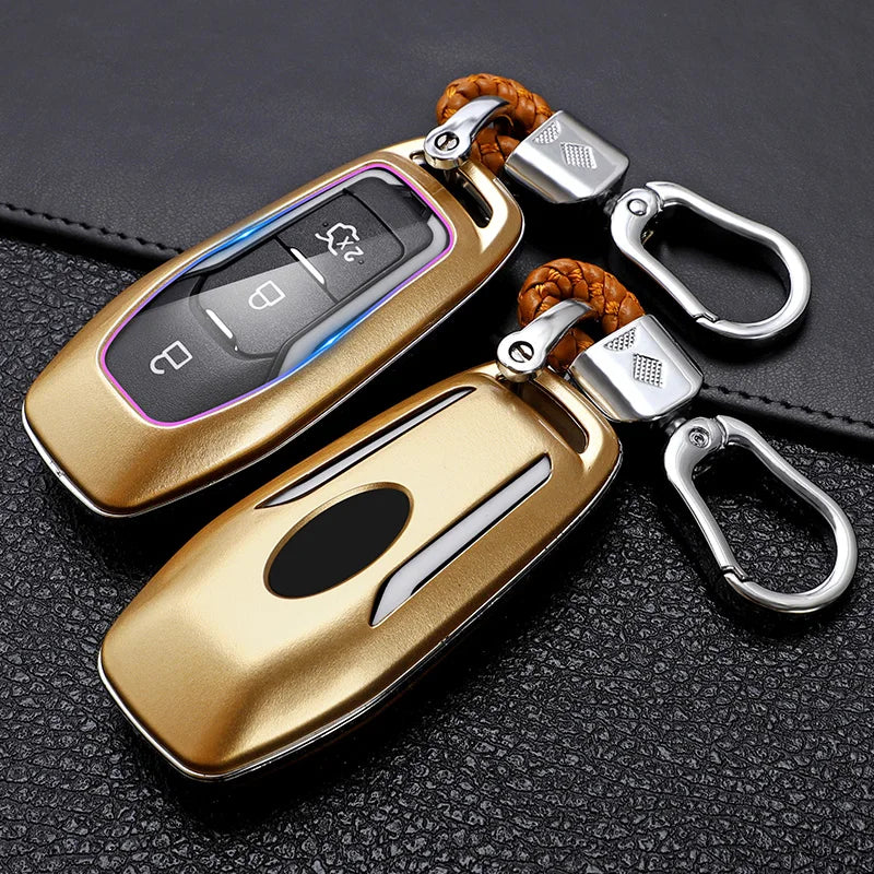 Carbon Fiber Car Key Cover for Ford Models