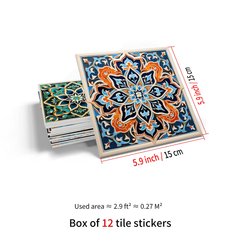 Floral Peel & Stick Tile Stickers