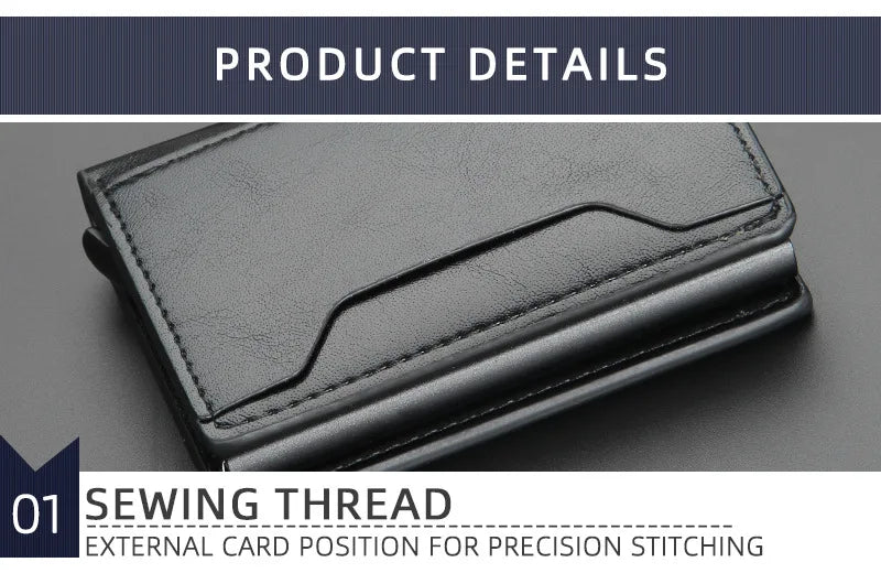 Carbon Fiber Mini RFID Blocking Wallet for Men