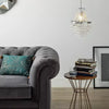 Abat-jour de lampe chromé à 5 étages en perles