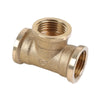 Brass BSP tee pipe fitting for water, oil & gas connections with threaded ports