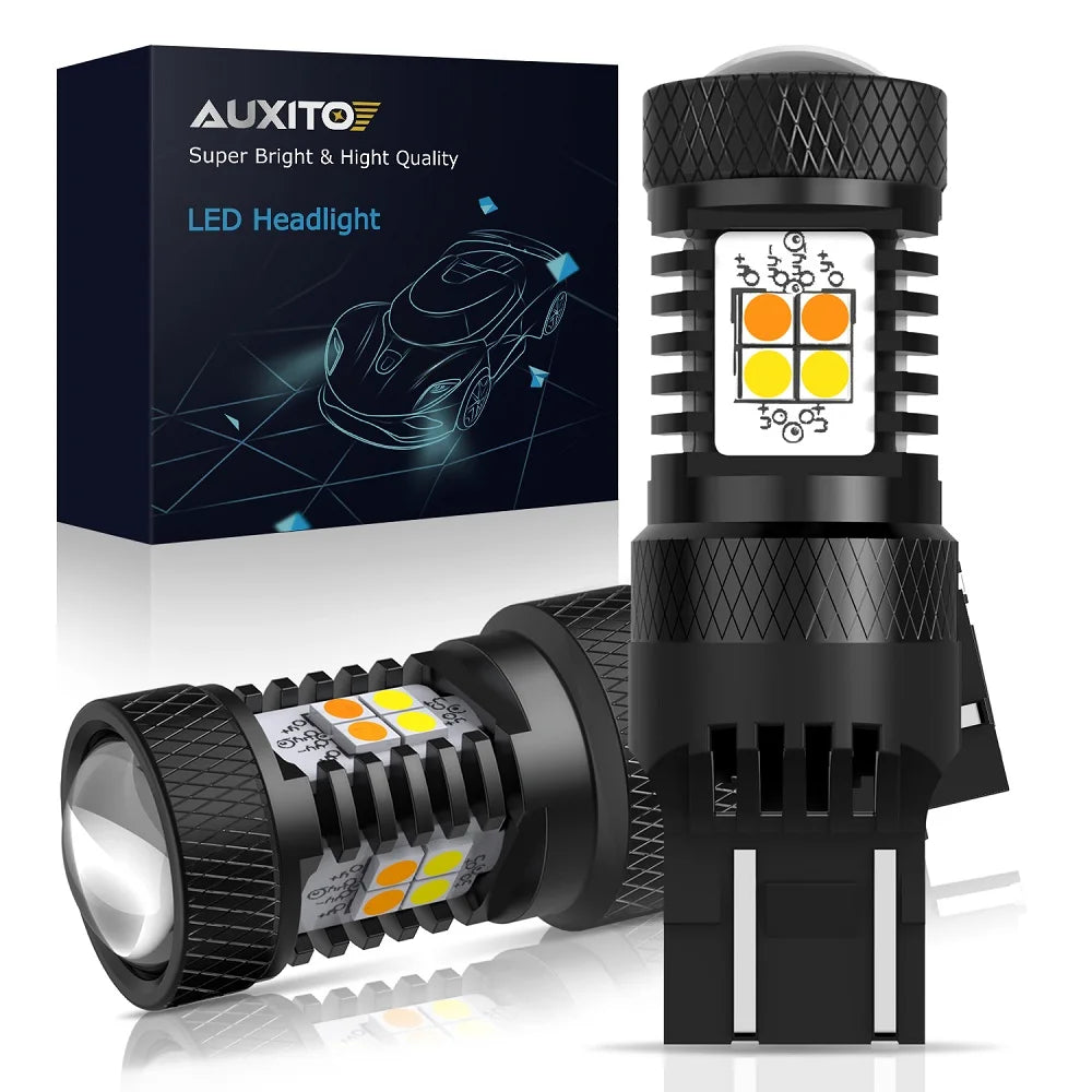 Dual-Color Switchback LED Turn Signal & DRL Bulbs (2-Pack)