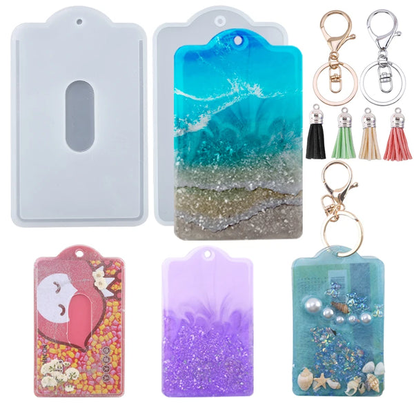 Molde de Silicona para Fundas de Tarjetas con Resina Epóxica