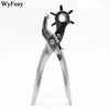 Heavy-Duty Leather Hole Punch Tool with 6 Interchangeable Sizes
