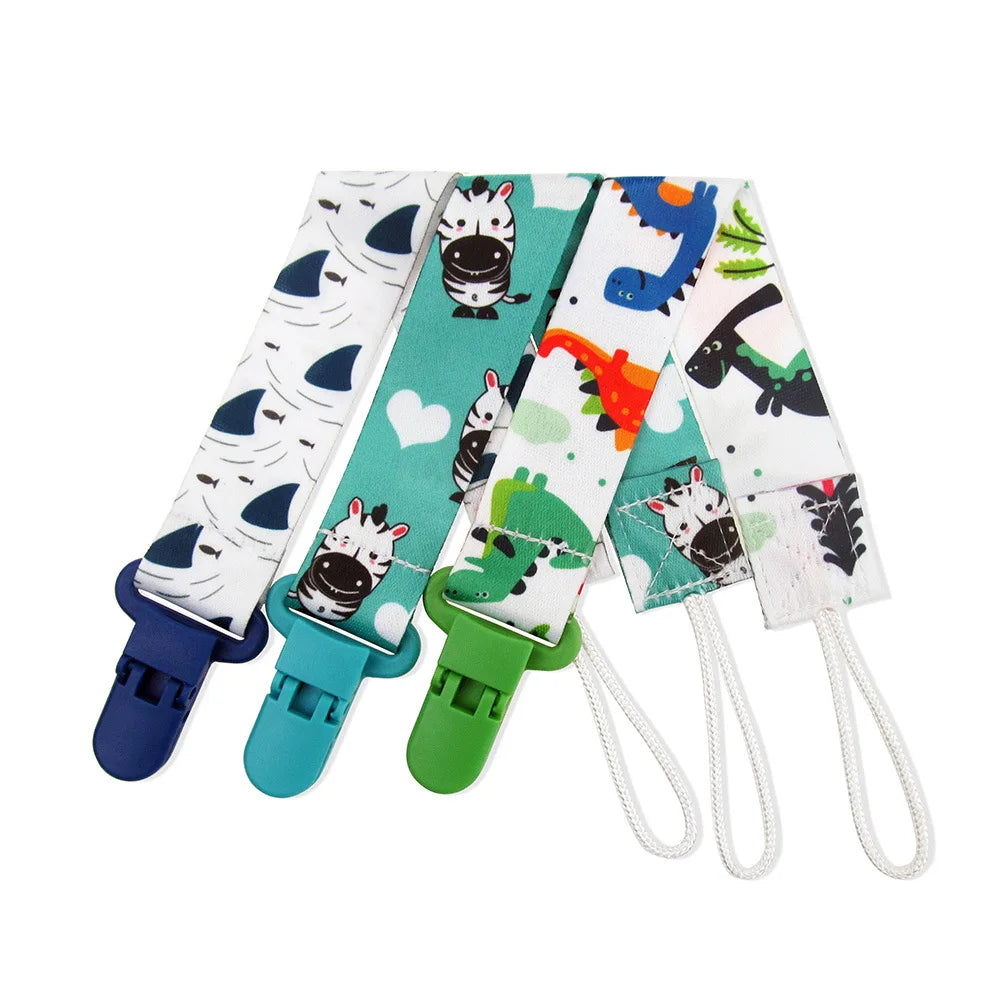3-Pack Cartoon Pacifier Clips for Babies