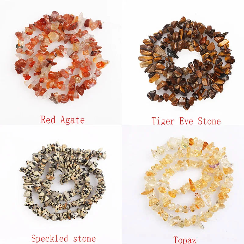 Natural Stone Beads Strand for Jewelry Making – Irregular Crystal Agate Chips