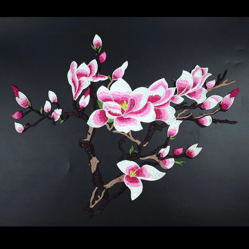Plum Blossom Embroidery Patch Set for Sewing Projects