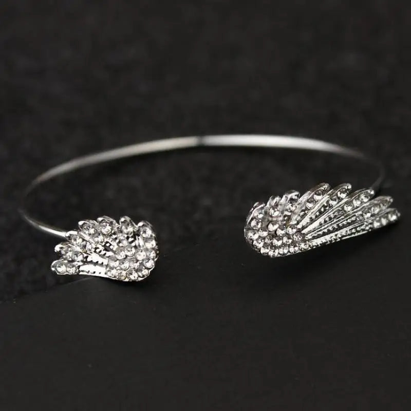 Verstellbares Silber Engel-Flügel-Armband