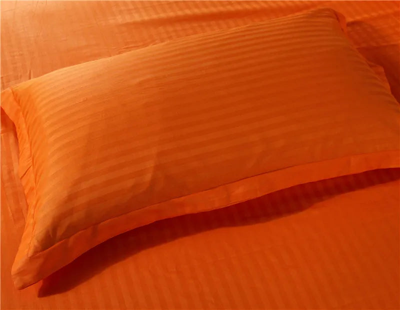 Premium 100% Cotton Satin Stripe Pillowcase Set