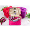 Quilted Cosmetic Bag with Large Capacity for Travel and Organization