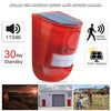 Solar-Powered Motion Sensor Alarm with Strobe Light