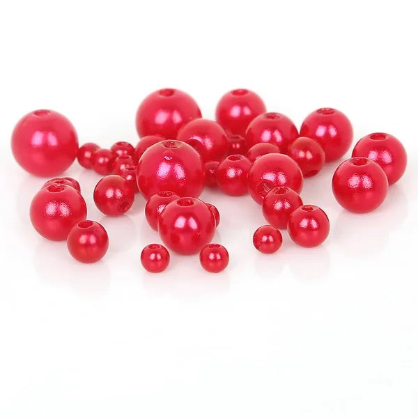 350pcs Mixed Size Acrylic Pearl Beads for Jewelry Making
