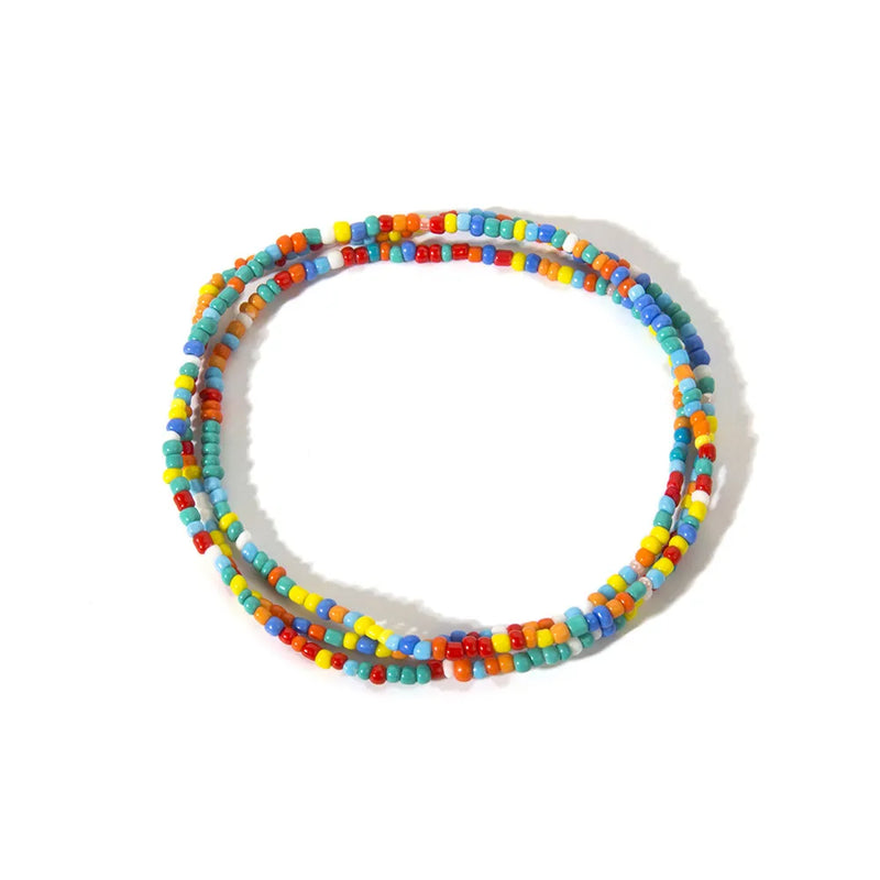 Colorful Beaded Elastic Waist Chain for Women