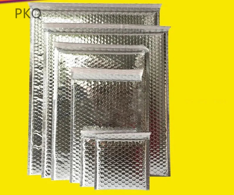 Silver Aluminum Foil Bubble Mailer Envelopes