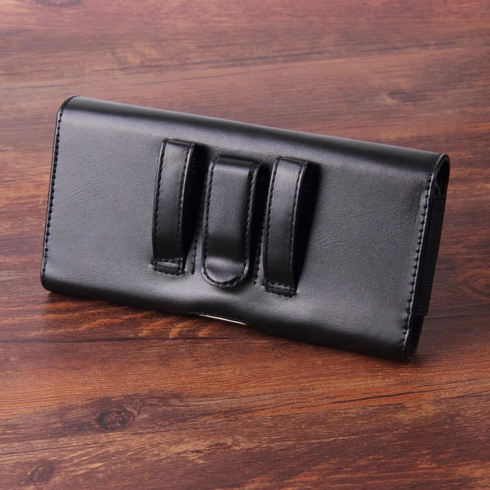 Leather Wallet Phone Case with Belt Clip