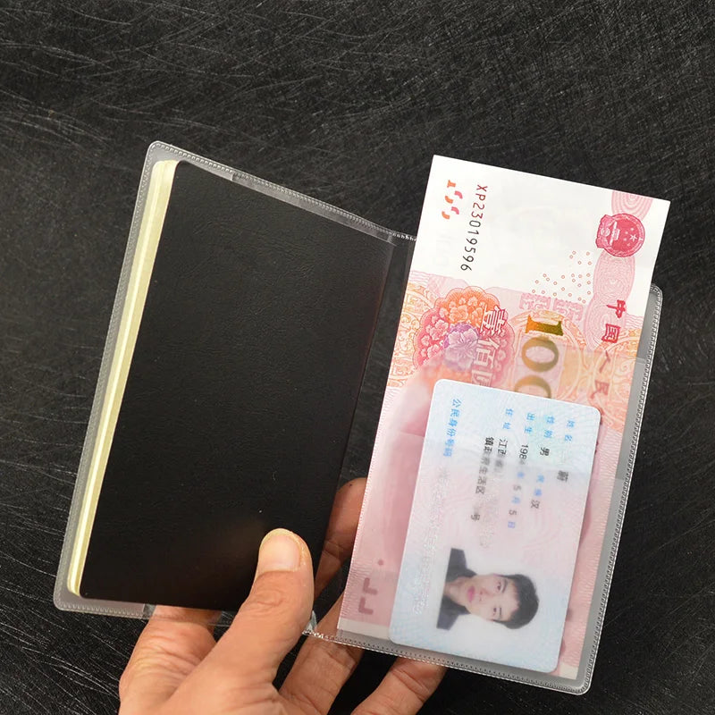 Transparent PVC Passport Cover with Card Slots