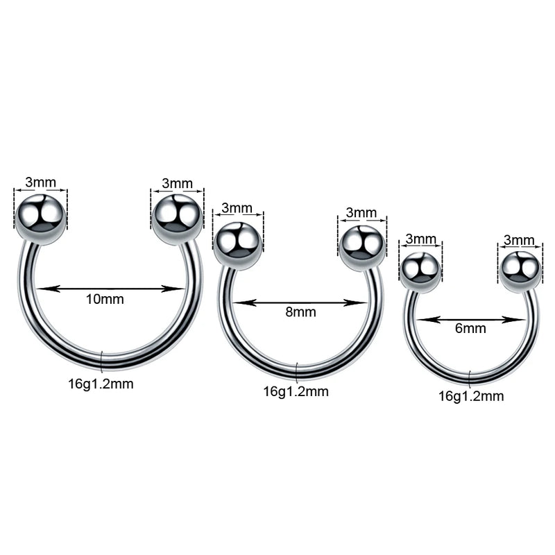 G23 Titanium Horseshoe Septum Ring