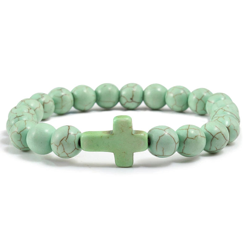 Bracelet en Pierre de Lave Naturel pour Hommes et Femmes