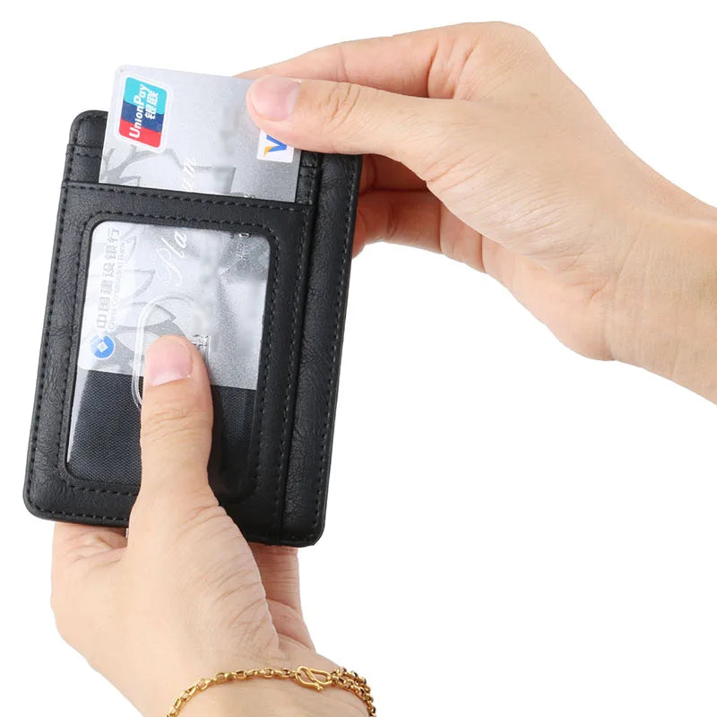 RFID Blocking Slim Leather Wallet for Men