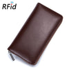RFID Blocking Genuine Leather Wallet with Phone Case & Coin Purse