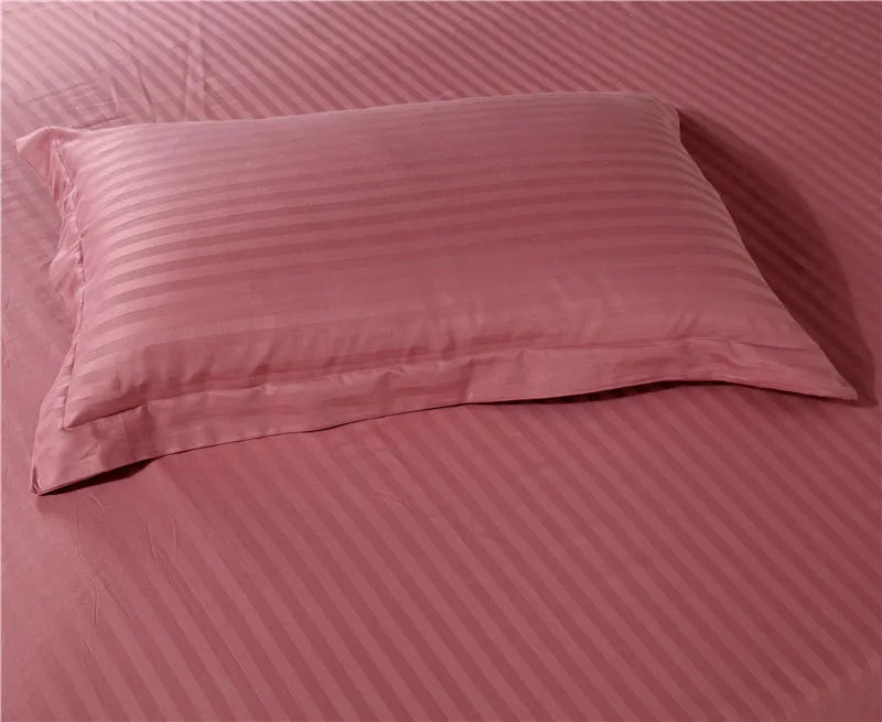 Premium 100% Cotton Satin Stripe Pillowcase Set