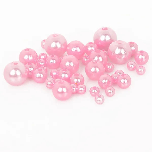 350pcs Mixed Size Acrylic Pearl Beads for Jewelry Making