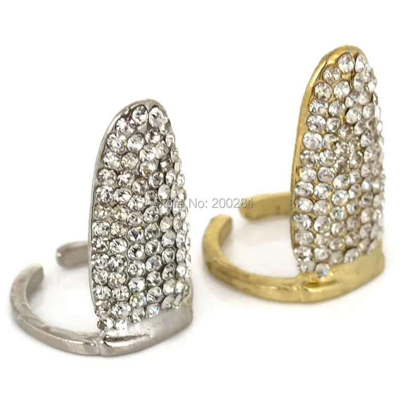 Crystal Crown Bowknot Nail Ring