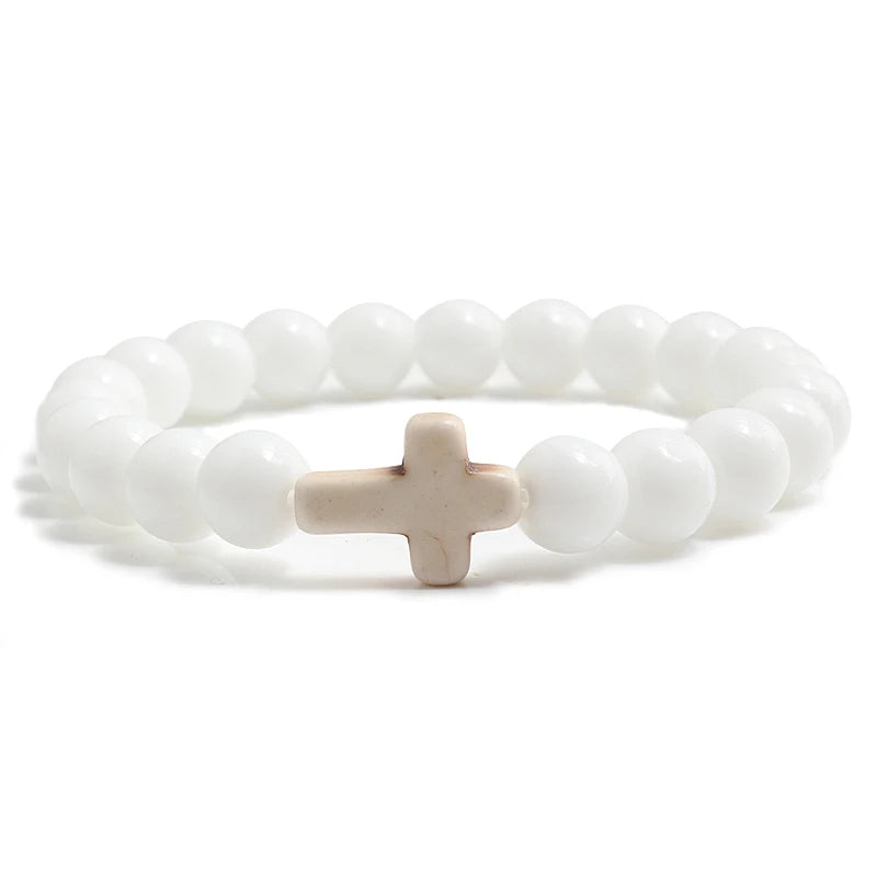 Bracelet en Pierre de Lave Naturel pour Hommes et Femmes