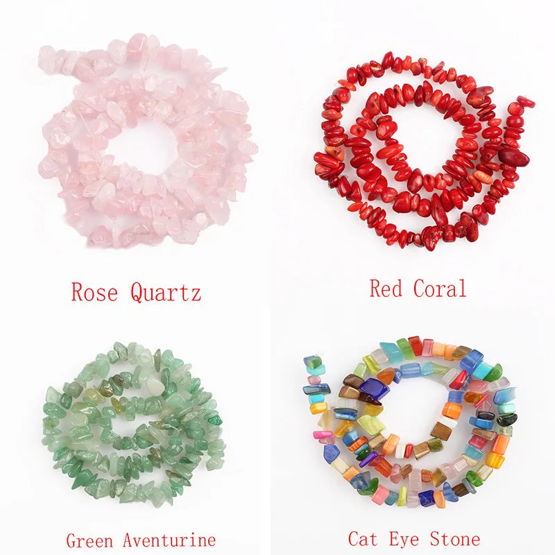 Natural Stone Beads Strand for Jewelry Making – Irregular Crystal Agate Chips