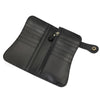 Vintage Leather Bifold Wallet with Metal Chain