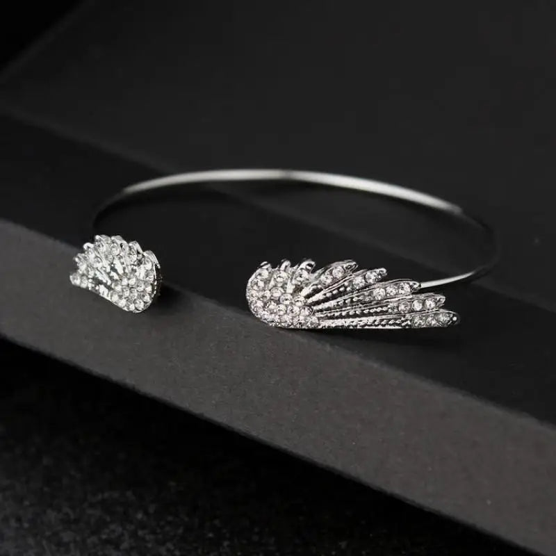 Verstellbares Silber Engel-Flügel-Armband