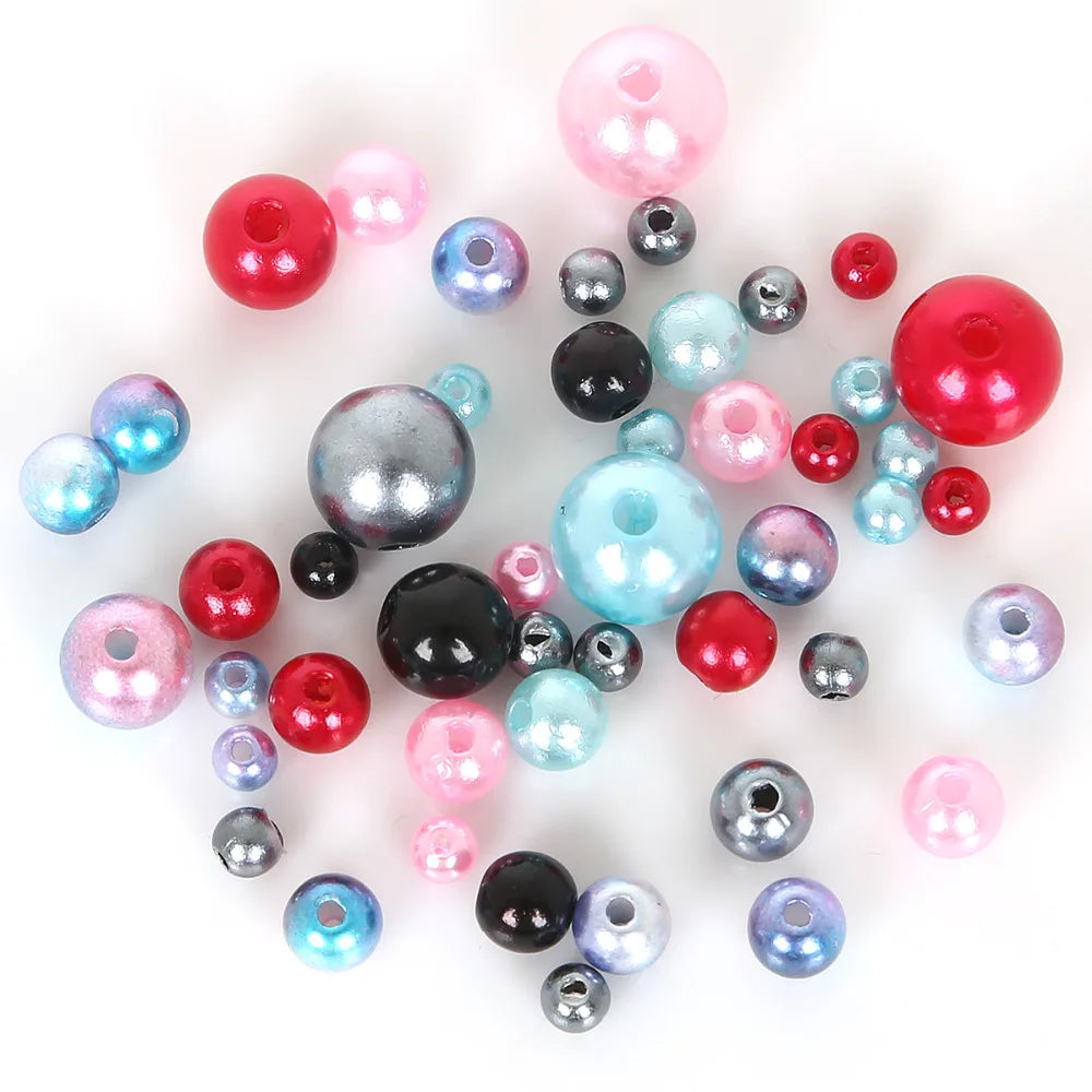 350pcs Mixed Size Acrylic Pearl Beads for Jewelry Making
