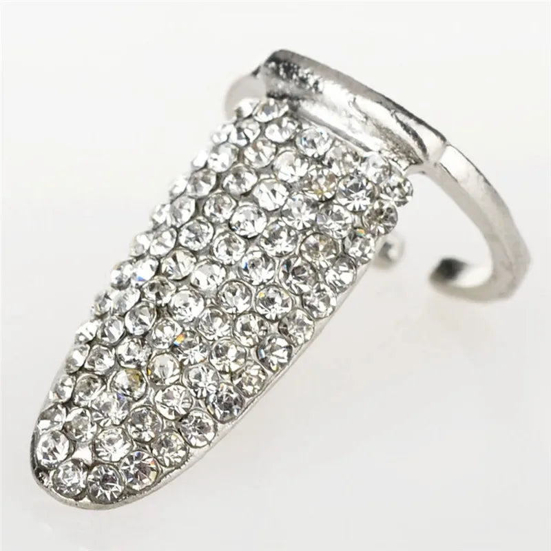 Crystal Crown Bowknot Nail Ring