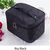 Quilted Cosmetic Bag with Large Capacity for Travel and Organization