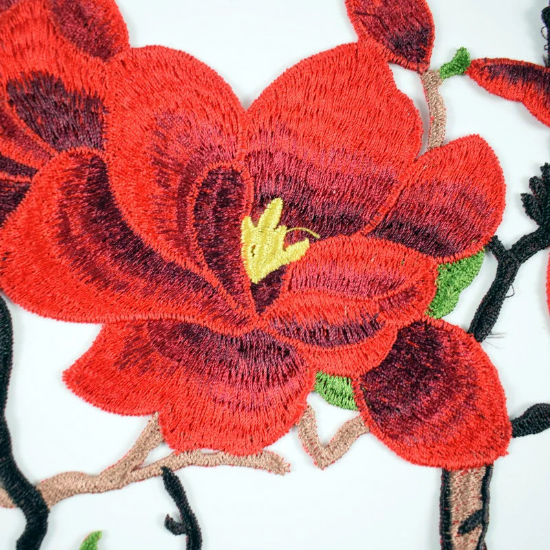 Plum Blossom Embroidery Patch Set for Sewing Projects