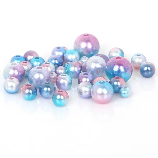 350pcs Mixed Size Acrylic Pearl Beads for Jewelry Making