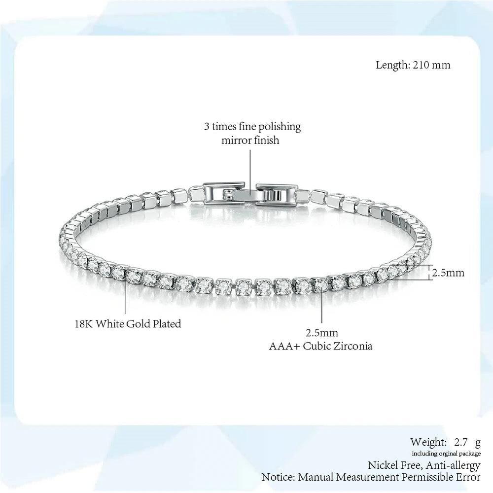 Bracelet de Tennis en Zirconia