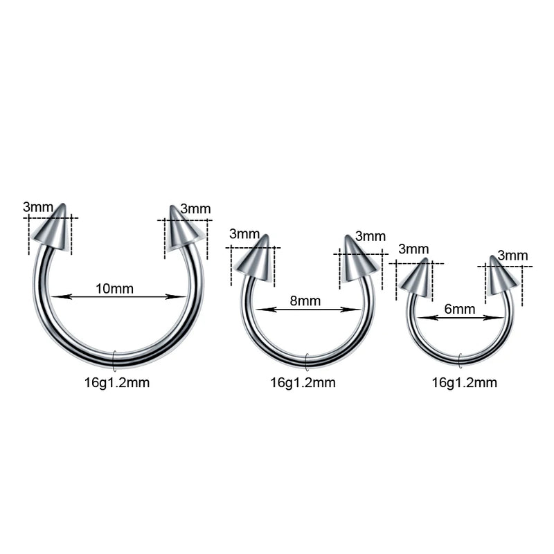 G23 Titanium Horseshoe Septum Ring