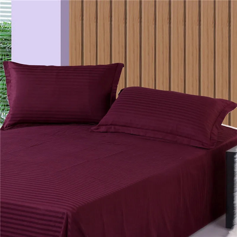 Premium 100% Cotton Satin Stripe Pillowcase Set