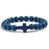 Bracelet en Pierre de Lave Naturel pour Hommes et Femmes
