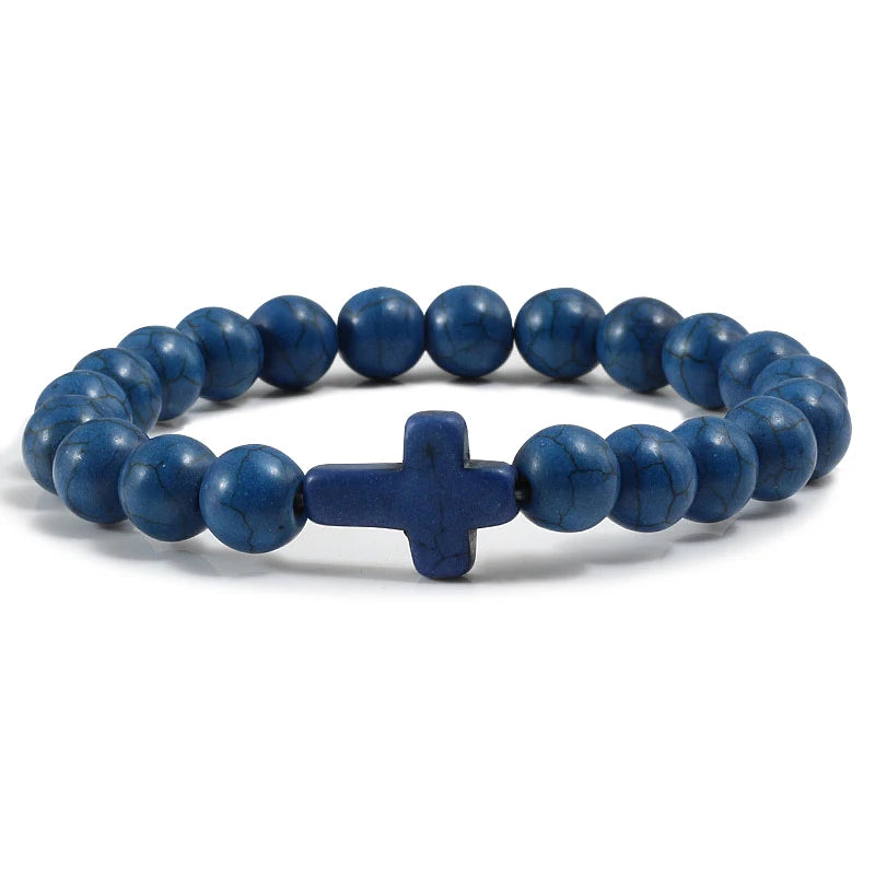 Bracelet en Pierre de Lave Naturel pour Hommes et Femmes