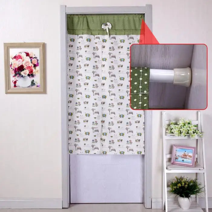 No-Drill Adjustable Metal Spring Tension Curtain Rod