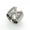 Gold Pave CZ Cross Ring