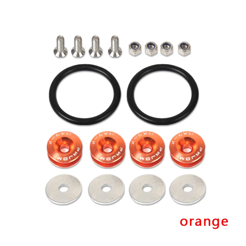 Billet Aluminum Quick Release Fasteners – Black Anodized, Universal Fit