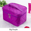 Quilted Cosmetic Bag with Large Capacity for Travel and Organization