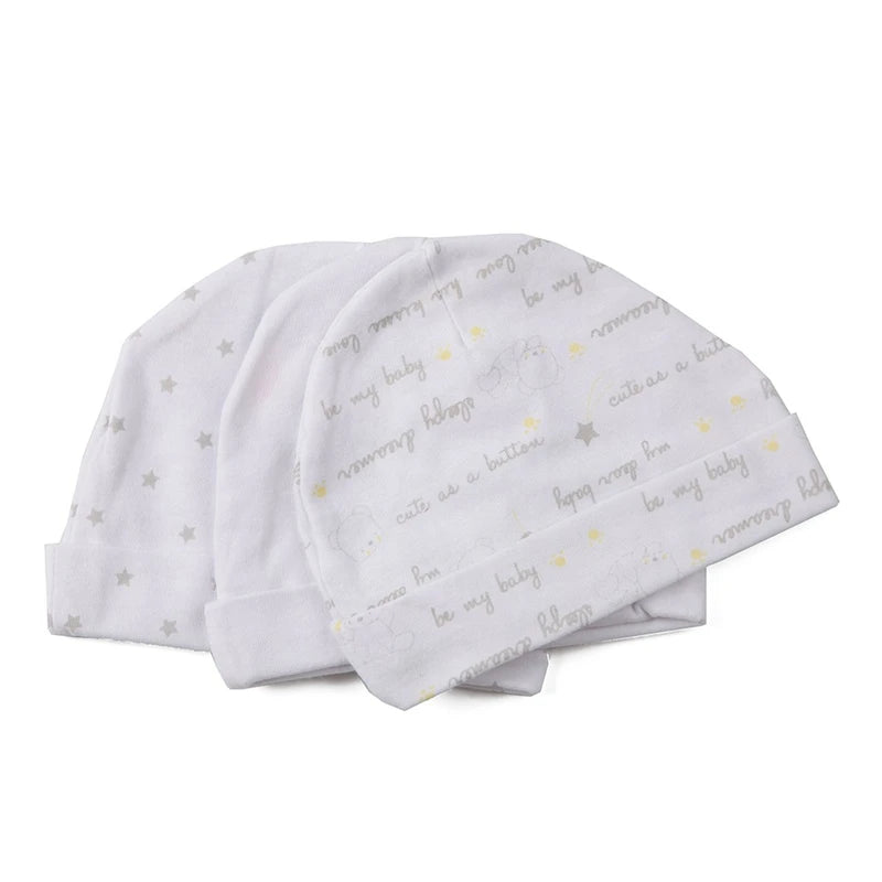 Soft Cotton Baby Hats for Newborns & Infants (0-6 Months)