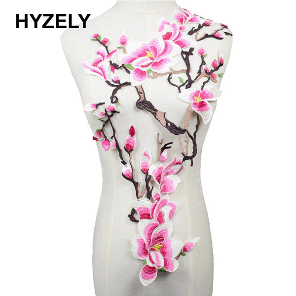 Plum Blossom Embroidery Patch Set for Sewing Projects