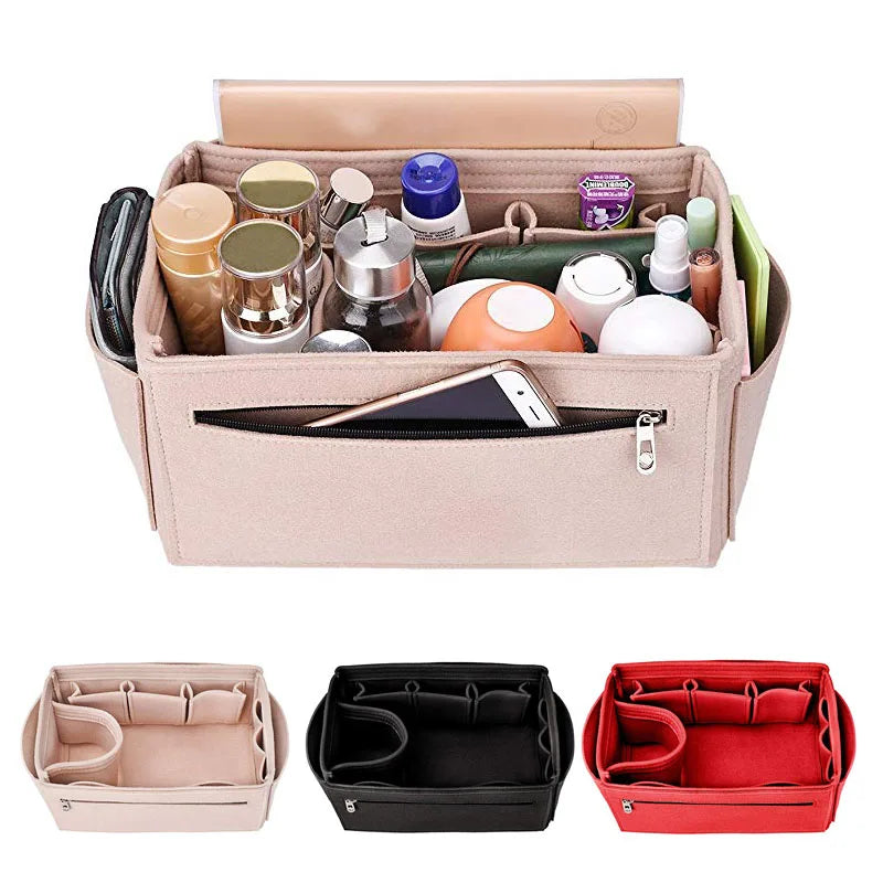 Felt Handbag Organizer with Multiple Pockets