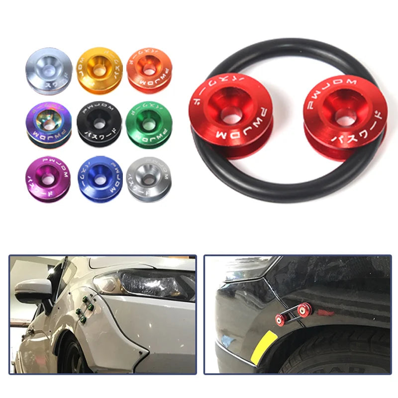 Billet Aluminum Quick Release Fasteners – Black Anodized, Universal Fit